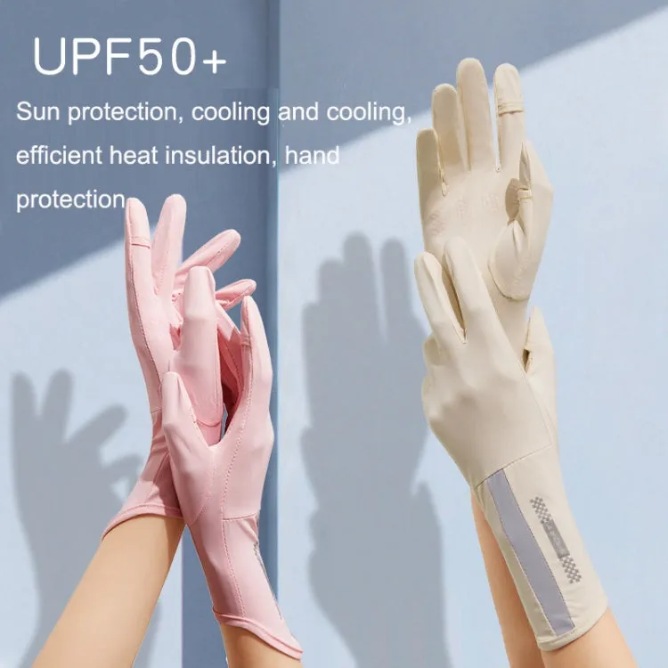 1 Pair XC-14 Riding Driving Sunscreen Anti-UV Fingerless Ice Silk Gloves, Style: Honeycomb (Gray)