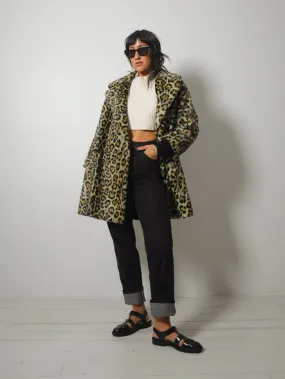 1960's Safari Faux Fur Leopard Coat