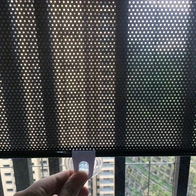 1pc Sunshade Roller Shades - Non-Perforated Retractable Window Curtains for Kitchen Balconies with Sunscreen and Thermal Insulation Functions