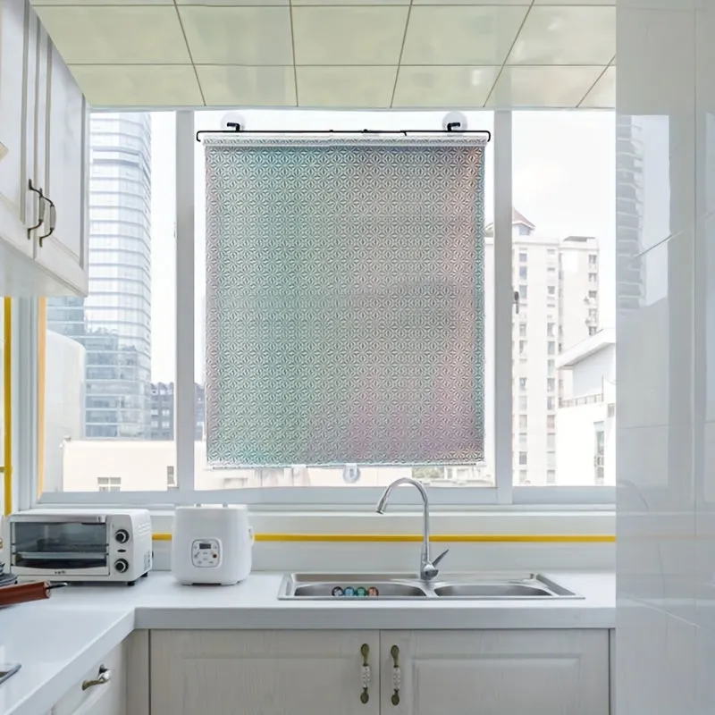 1pc Sunshade Roller Shades - Non-Perforated Retractable Window Curtains for Kitchen Balconies with Sunscreen and Thermal Insulation Functions