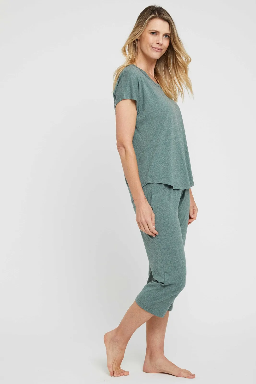 3/4 PJ Pant - Moss Green