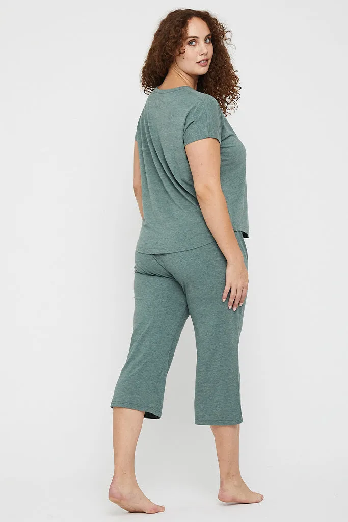 3/4 PJ Pant - Moss Green