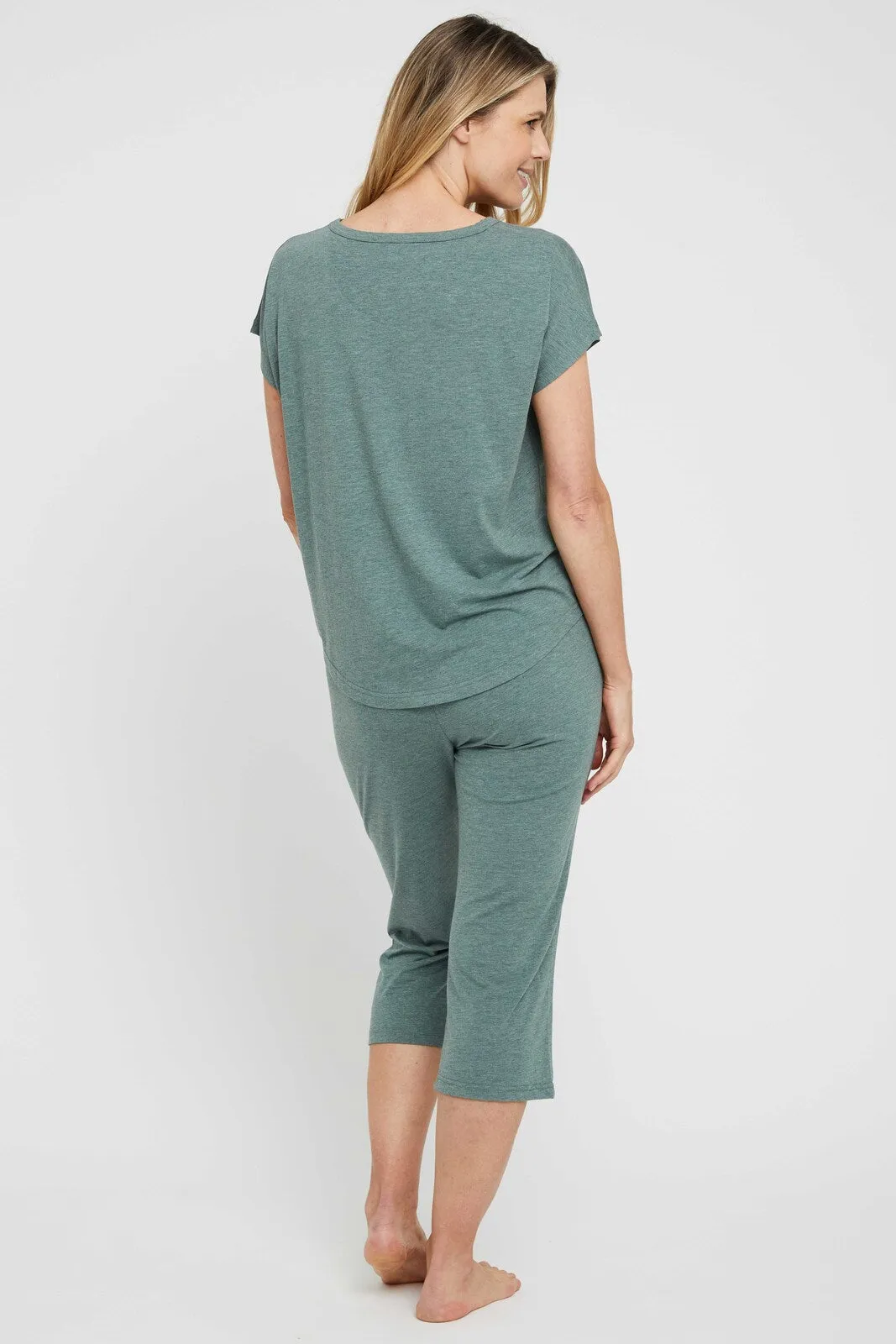 3/4 PJ Pant - Moss Green