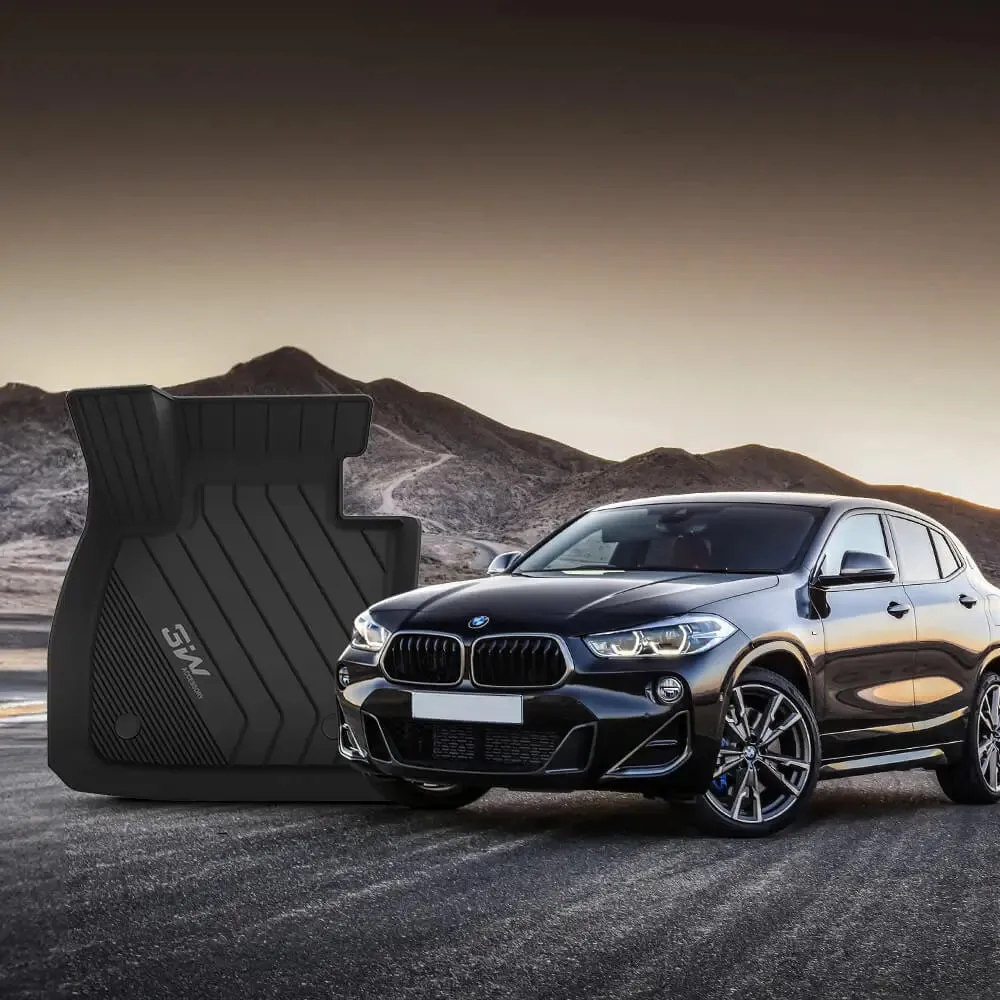 3W BMW X2 2018-2023 Custom Floor Mats TPE Material & All-Weather Protection