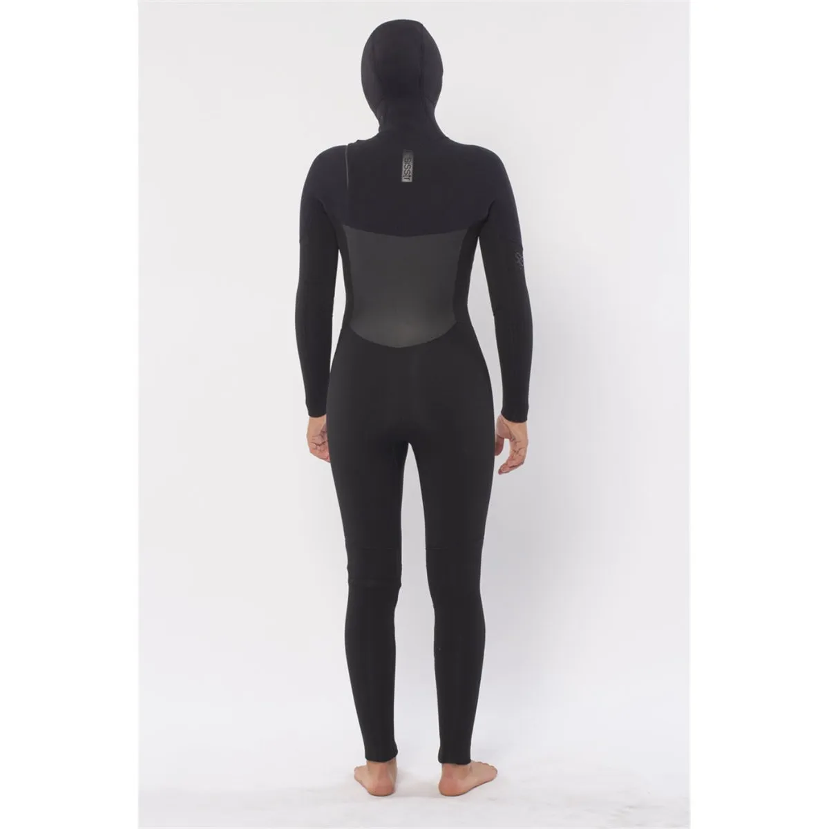 6/5mm SisstrEvolution 7 Seas Hood Chest Zip full - SBK - Solid Black