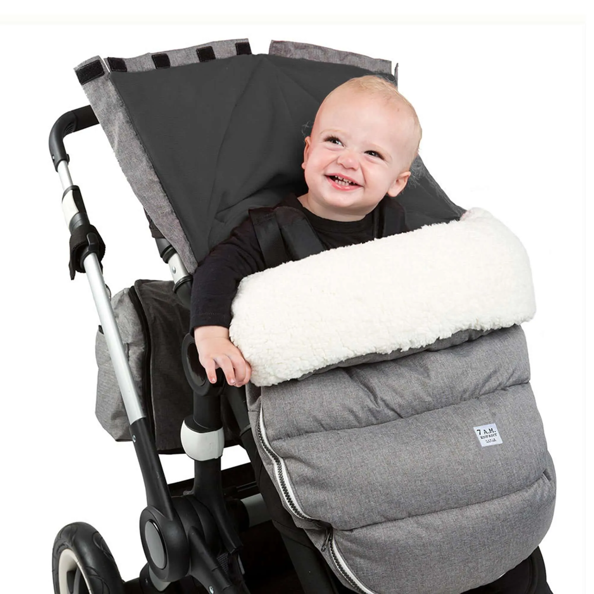 7AM ENFANTLambPod (18M-3Y) - Heather Grey/Black