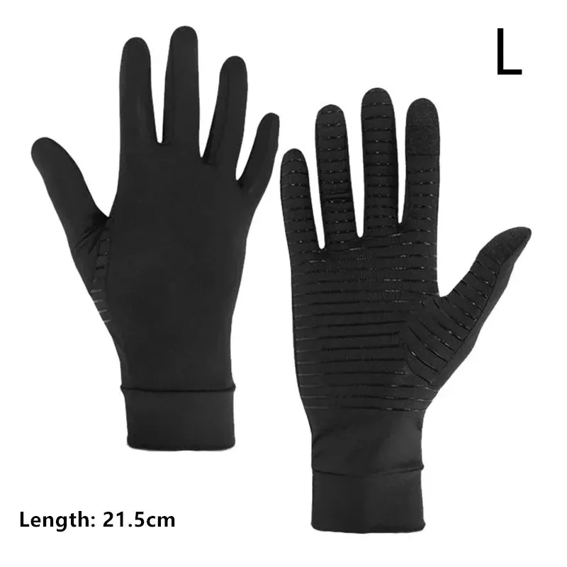 831C Women Men Gloves Copper Fiber Spandex Touch Screen Tips Gloves for Running Sports Winter Warm Football Hiking Driving