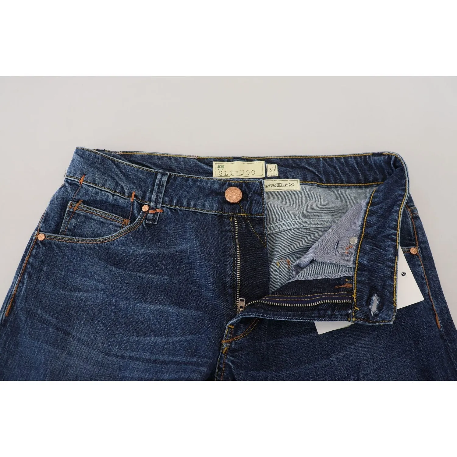 Acht Exquisite Tapered Italian Denim in Blue