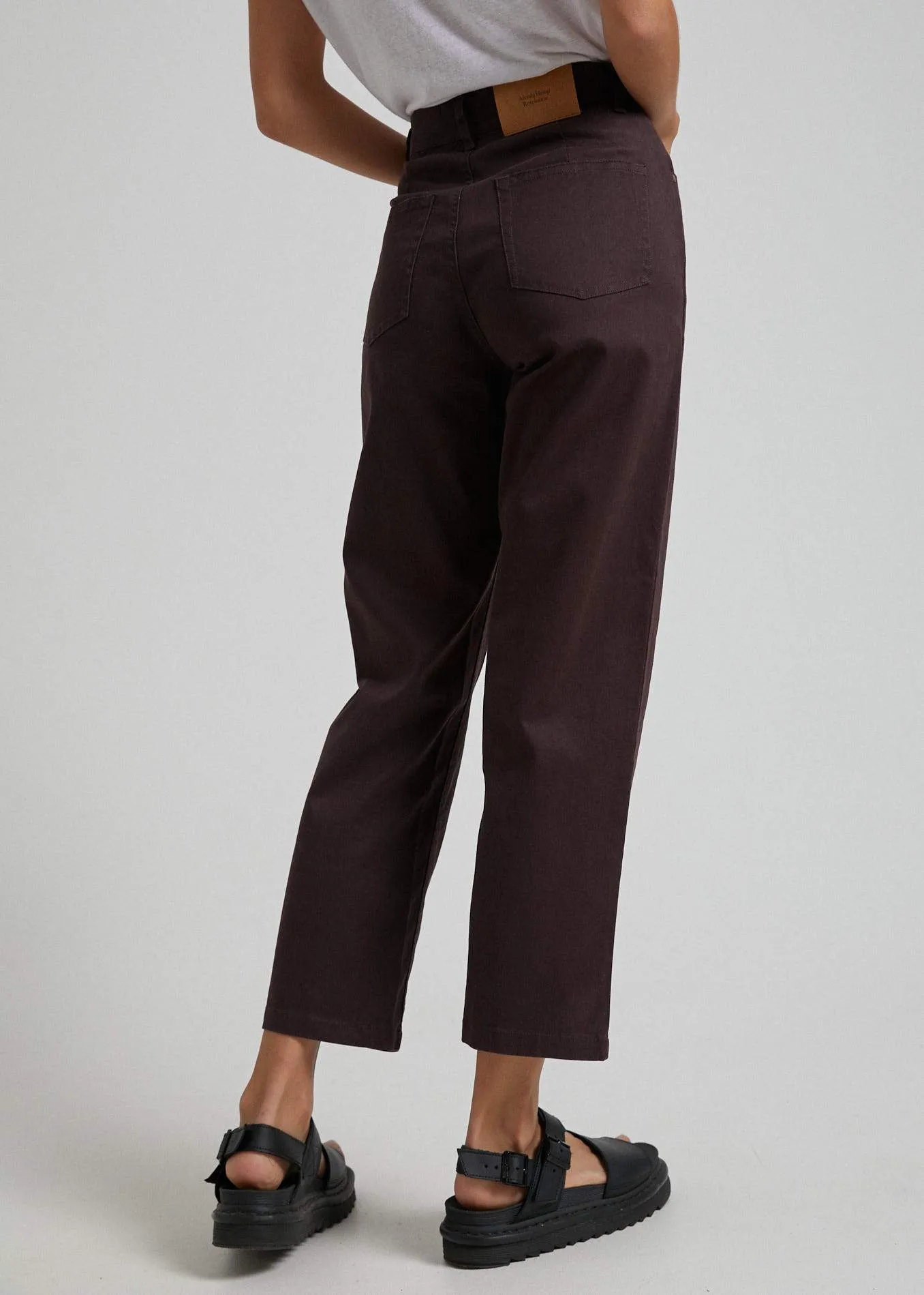 Afends Womens Shelby - Hemp High Waist Wide Leg Pants - Mulberry