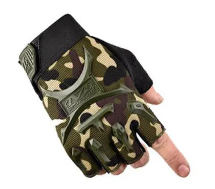 Airsoft Tactical Military Cycling Outdoor Combat Gloves Fingerless Size Free 4 Colours ATG007