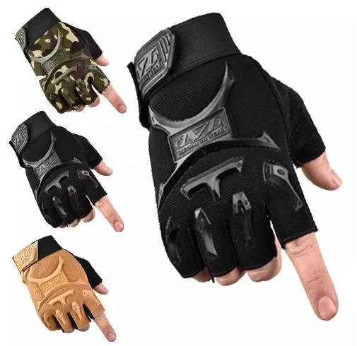 Airsoft Tactical Military Cycling Outdoor Combat Gloves Fingerless Size Free 4 Colours ATG007