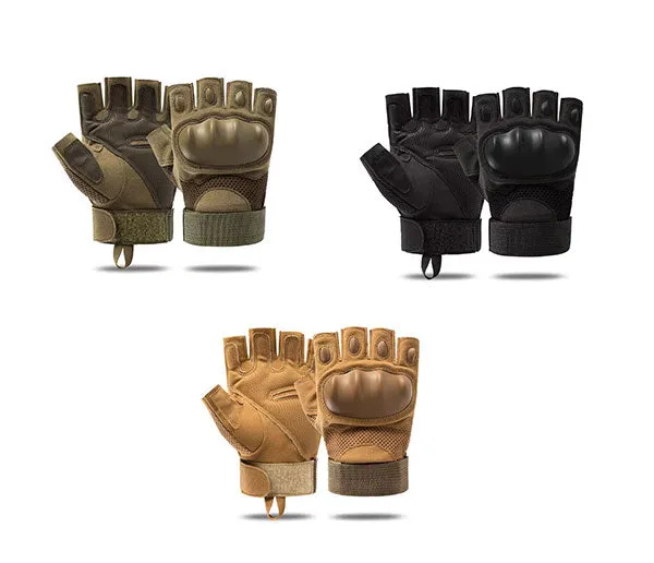 Airsoft Tactical Military Cycling Outdoor Combat Gloves Fingerless Size M-XL 3 Colours ATG011