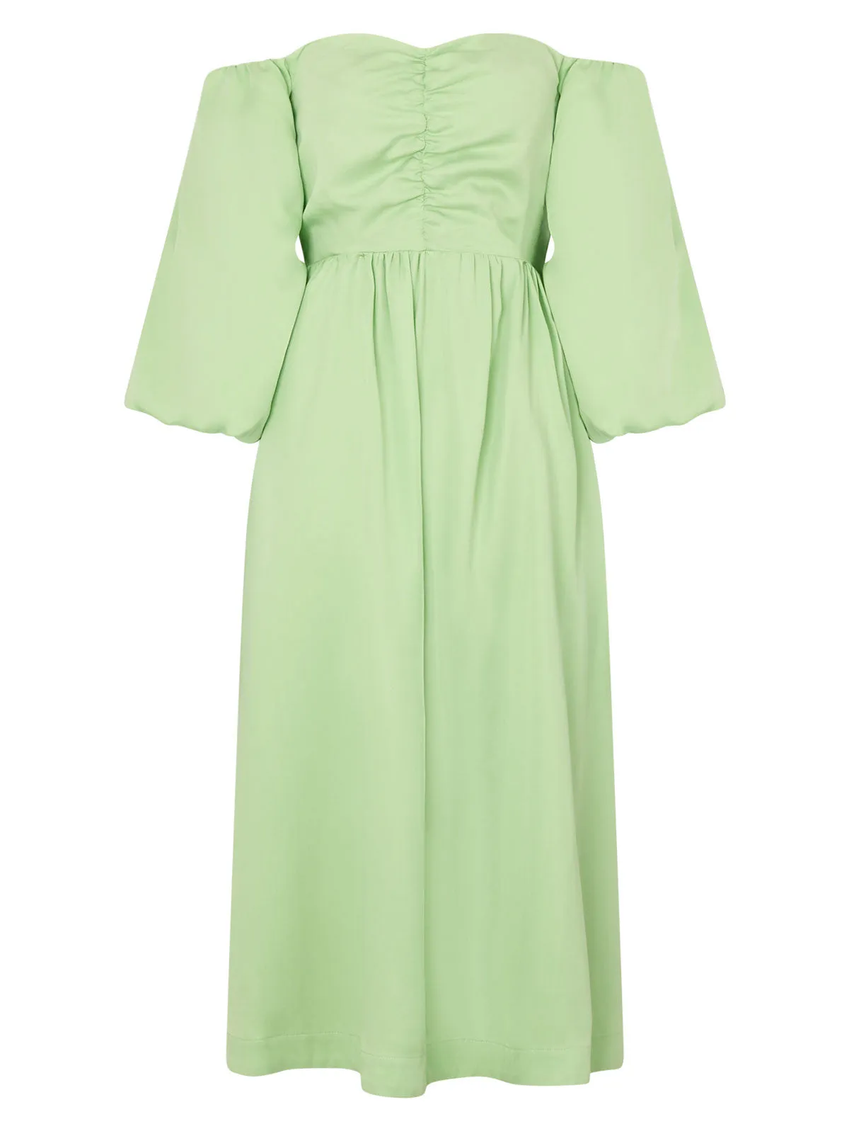 Alexis Green Bardot Midi Dress