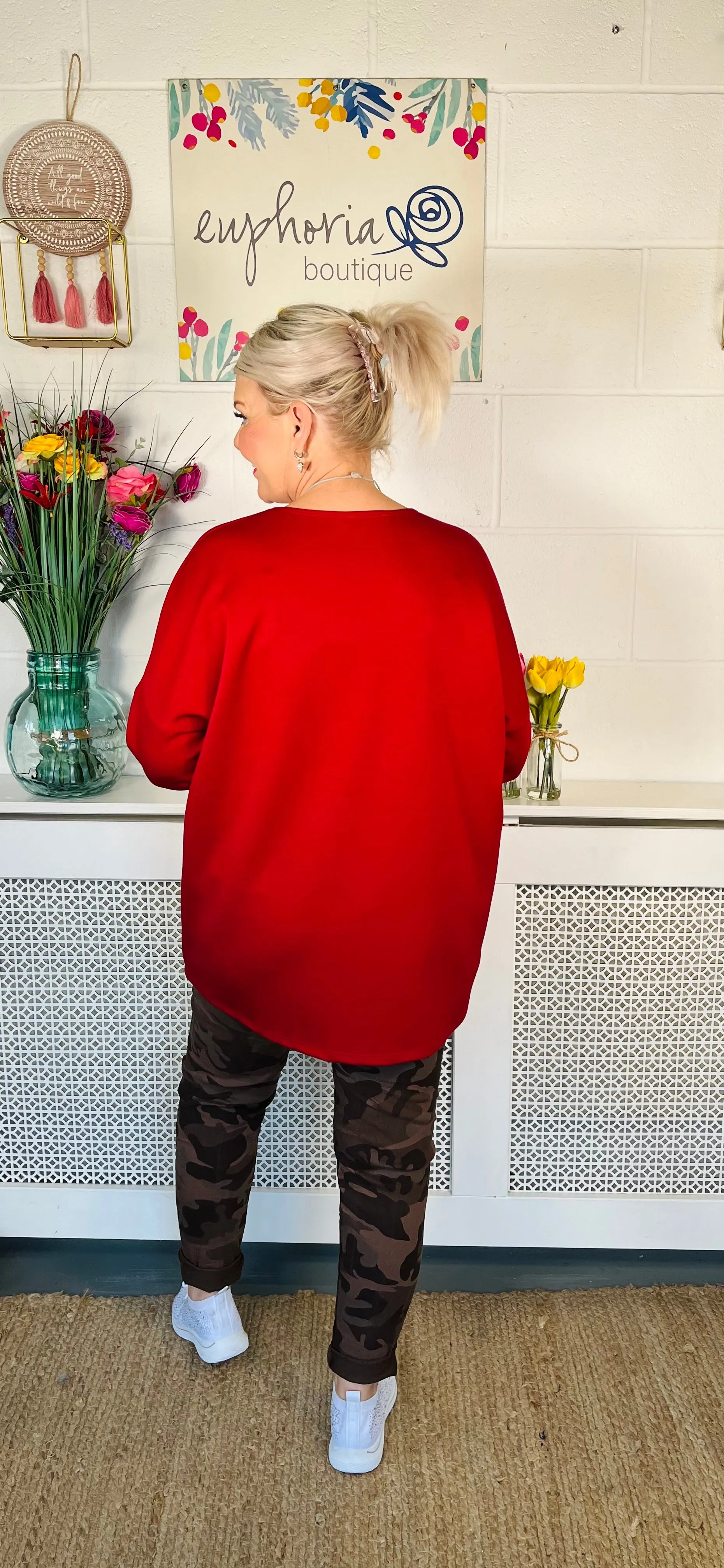 Amanda Super Soft Sweater - Cherry Red