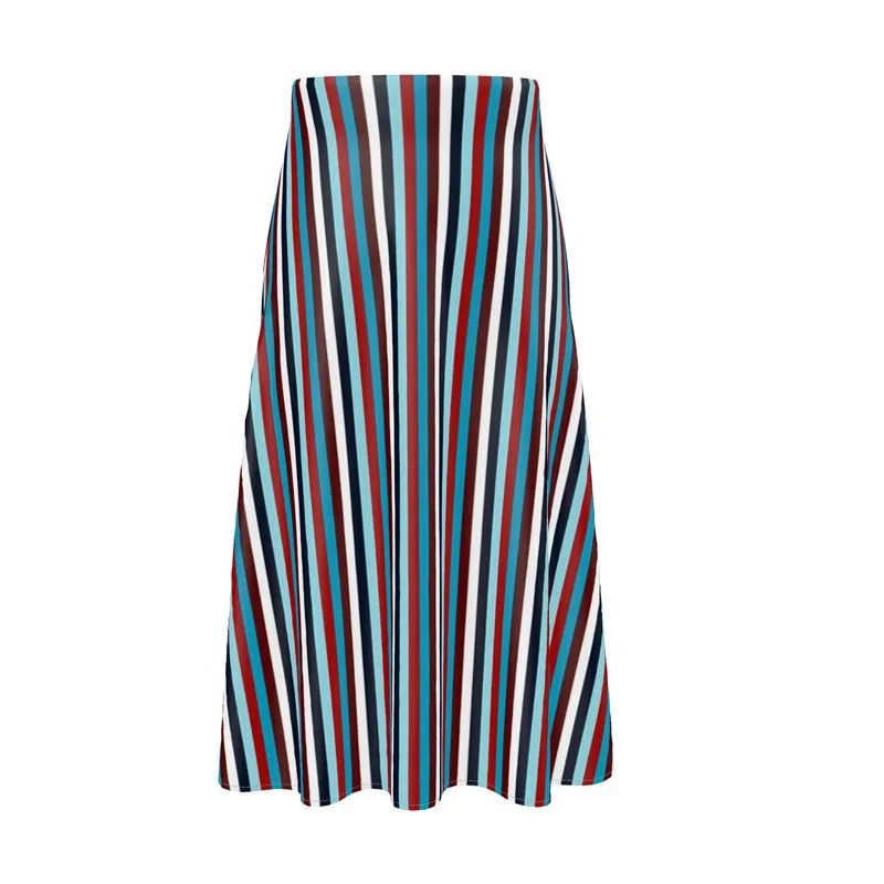 Americana Striped Midi Skirt