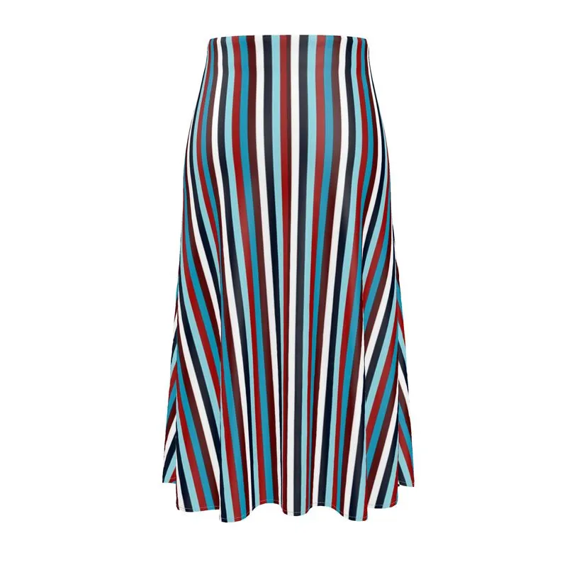 Americana Striped Midi Skirt