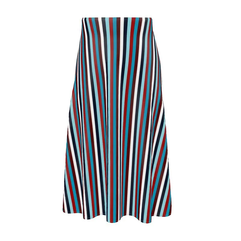 Americana Striped Midi Skirt