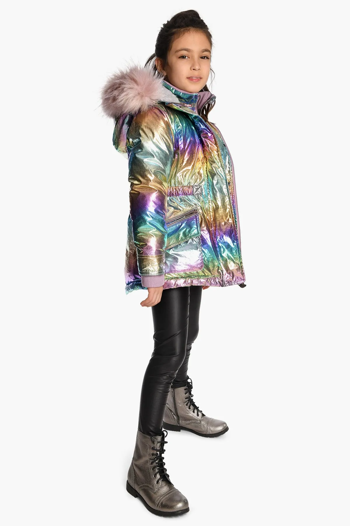 Appaman Rainbow Ombre Middie Puffer Girls Coat (Size 3 left)