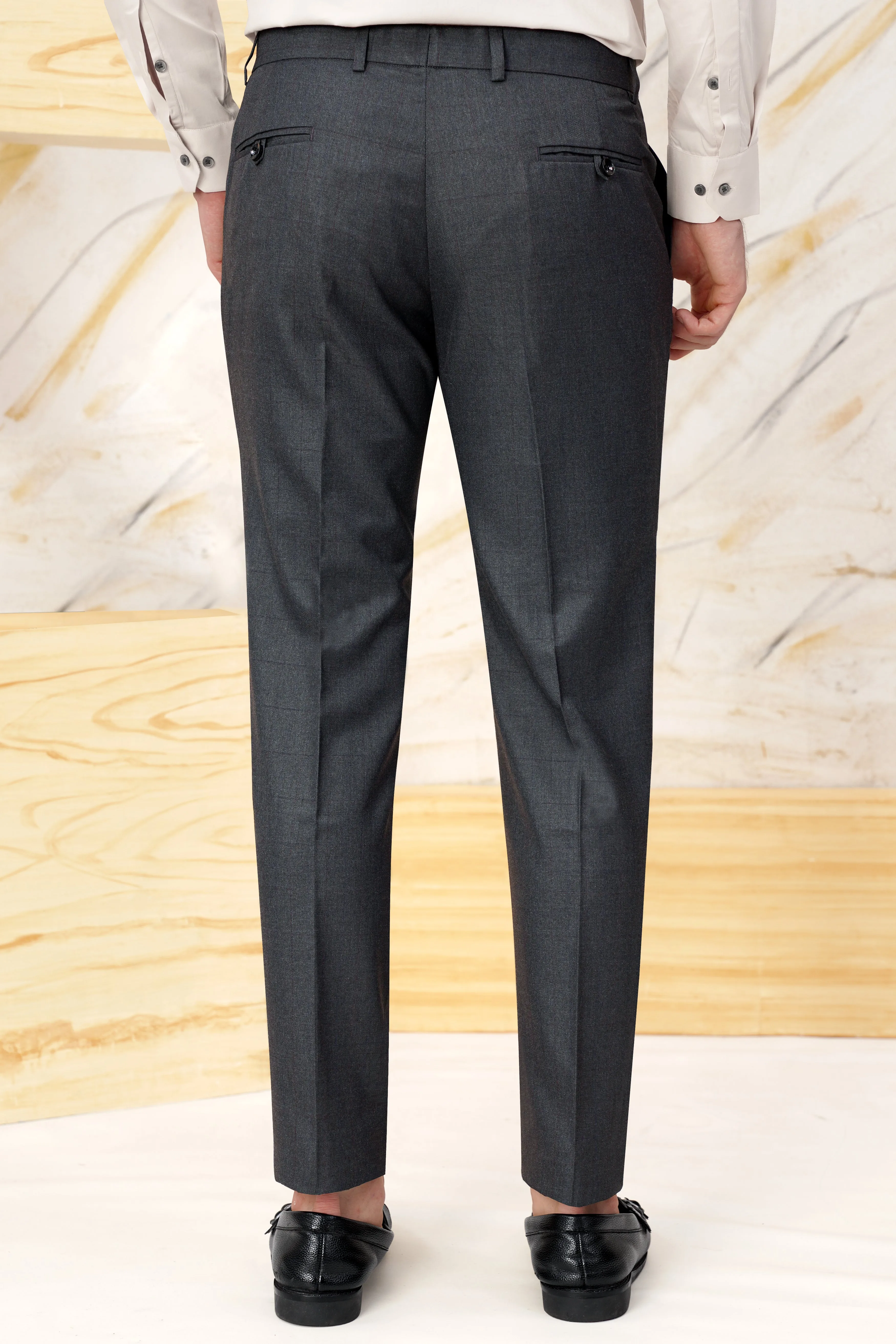 Arsenic Grey Wool Rich Pant