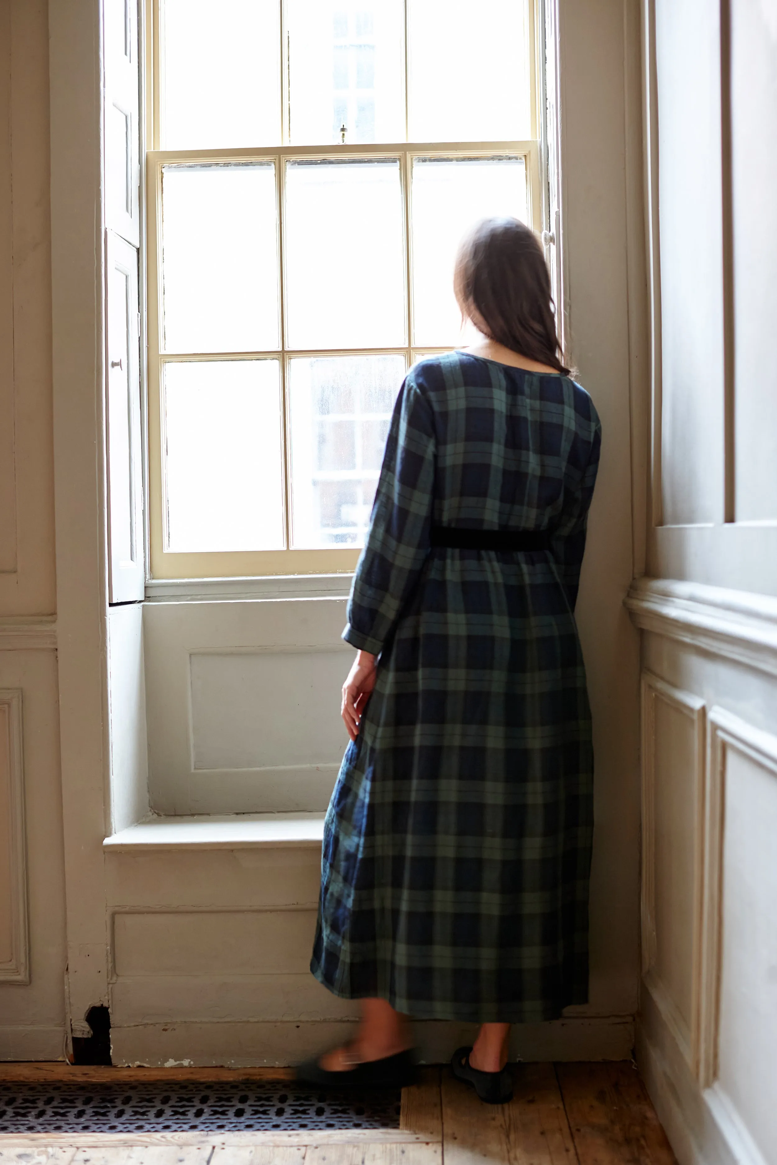 Blackwatch Linen Lavenham Dress