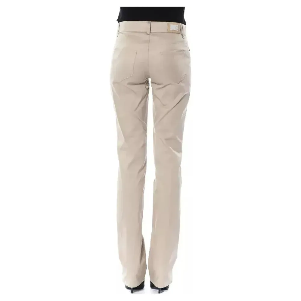 BYBLOS Beige Cotton Women Pants