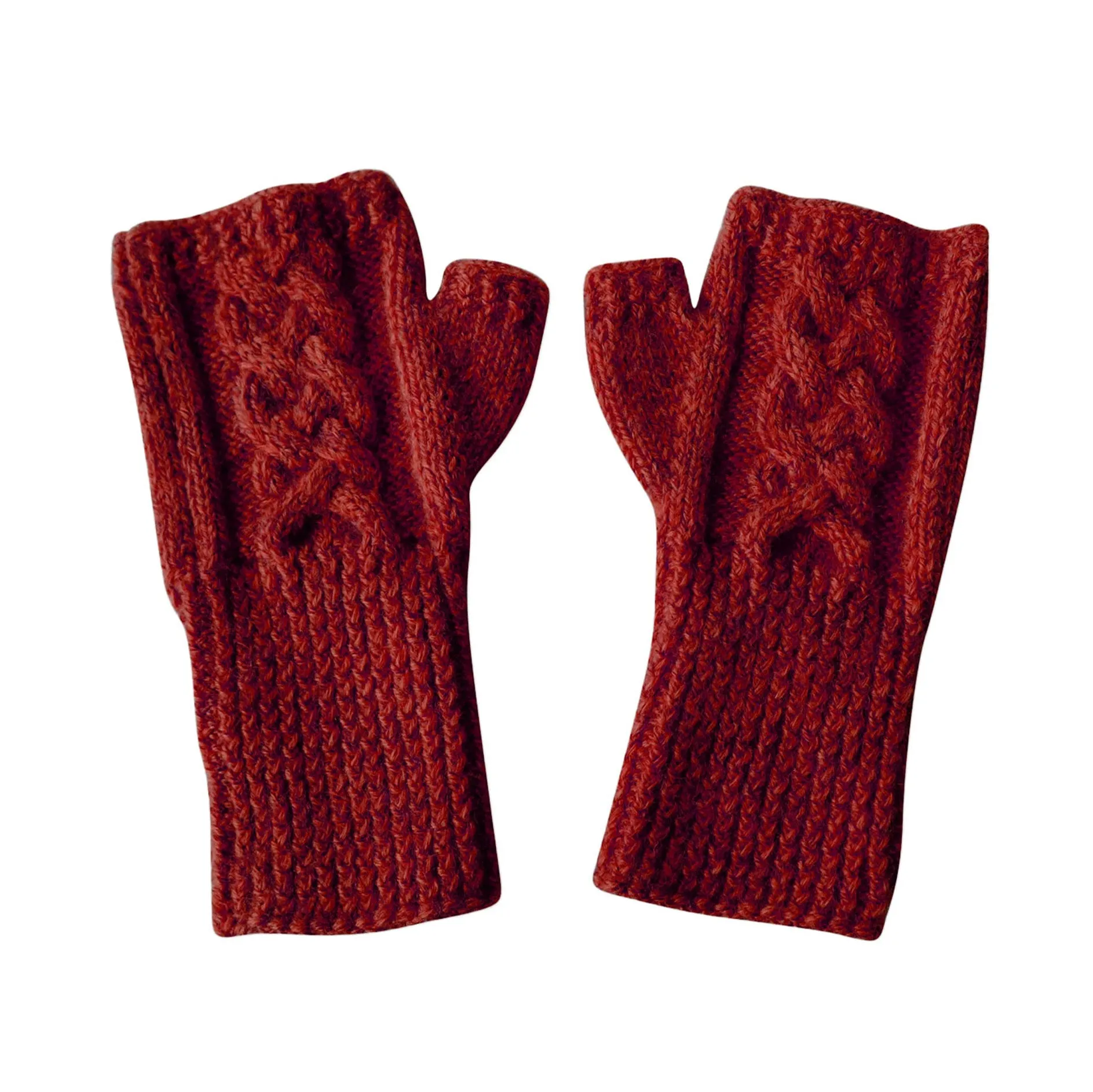 Cable Fingerless Mittens