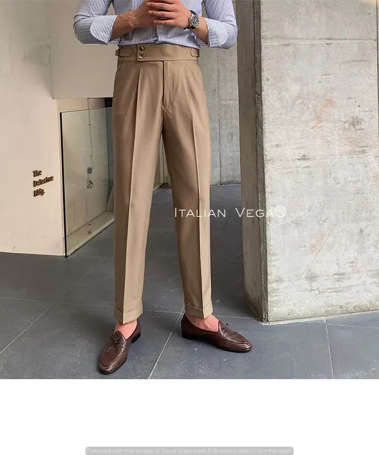 Camel Signature Buttoned Gurkha Pants