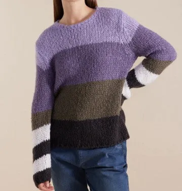 Chunky block Purple  Jumper