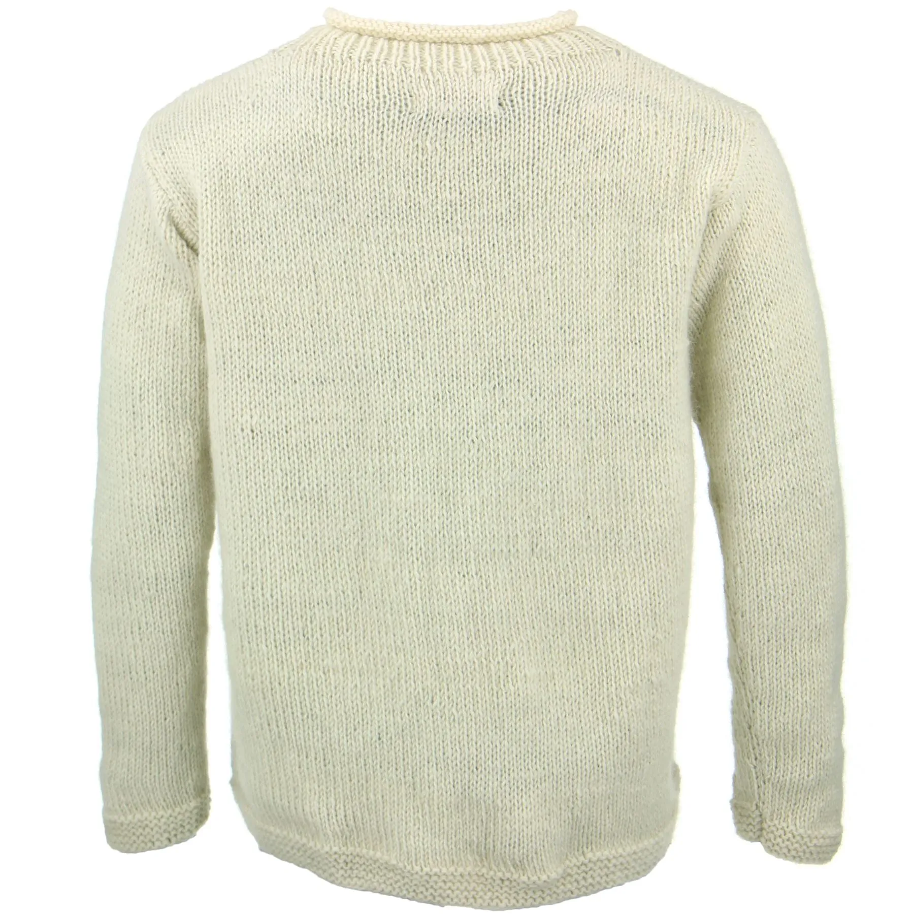 Chunky Wool Knit Star Jumper - Cream & Black