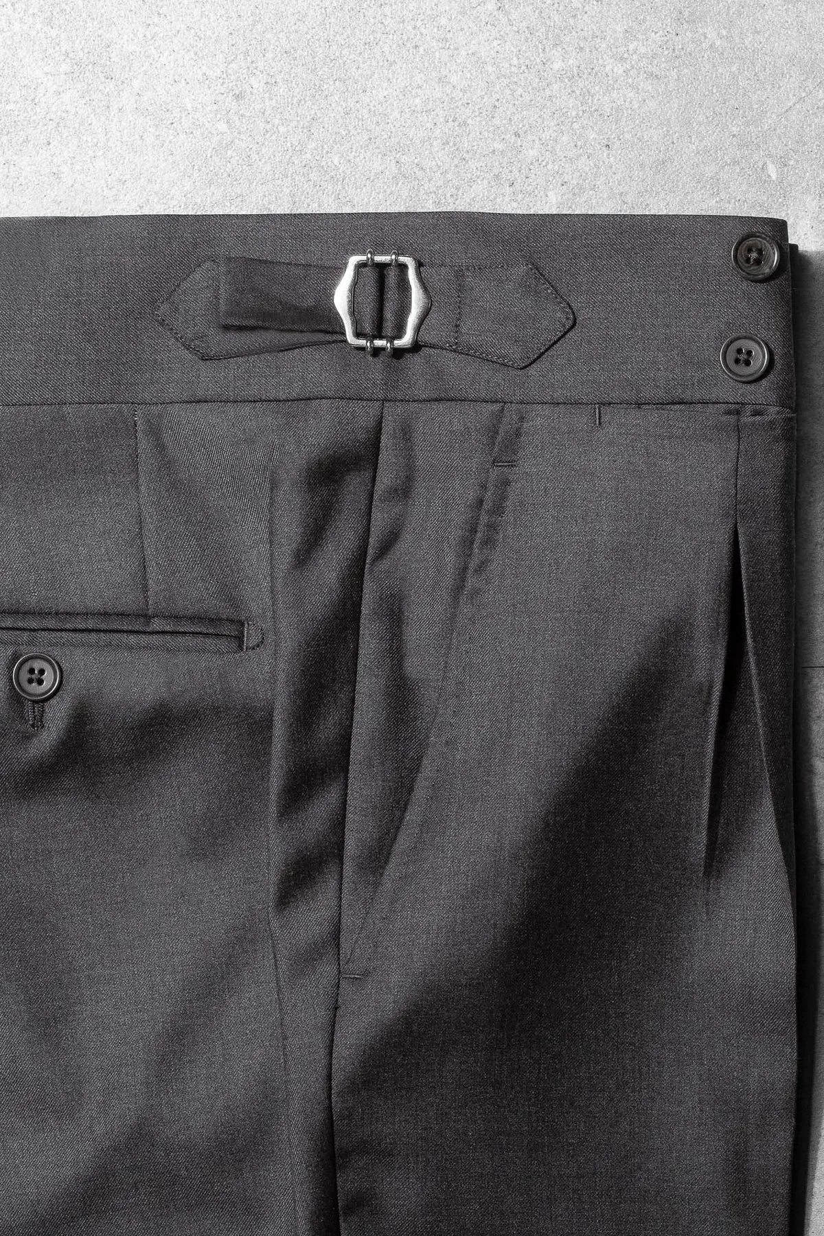 Dark Grey Double Buttoned GURKHA PANTS by ITALIANVEGA™