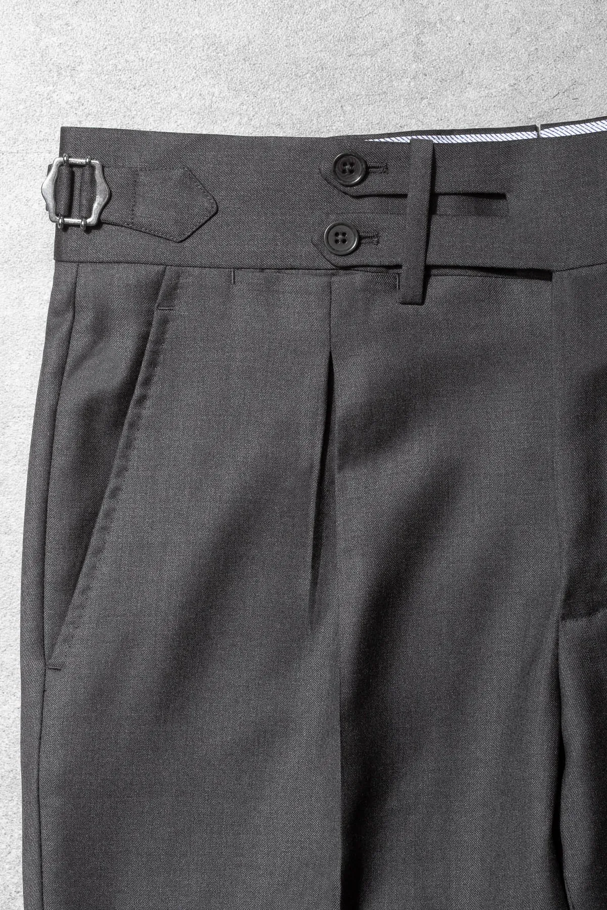 Dark Grey Double Buttoned GURKHA PANTS by ITALIANVEGA®