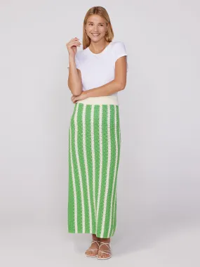 Delphine Green Knit Midi Skirt