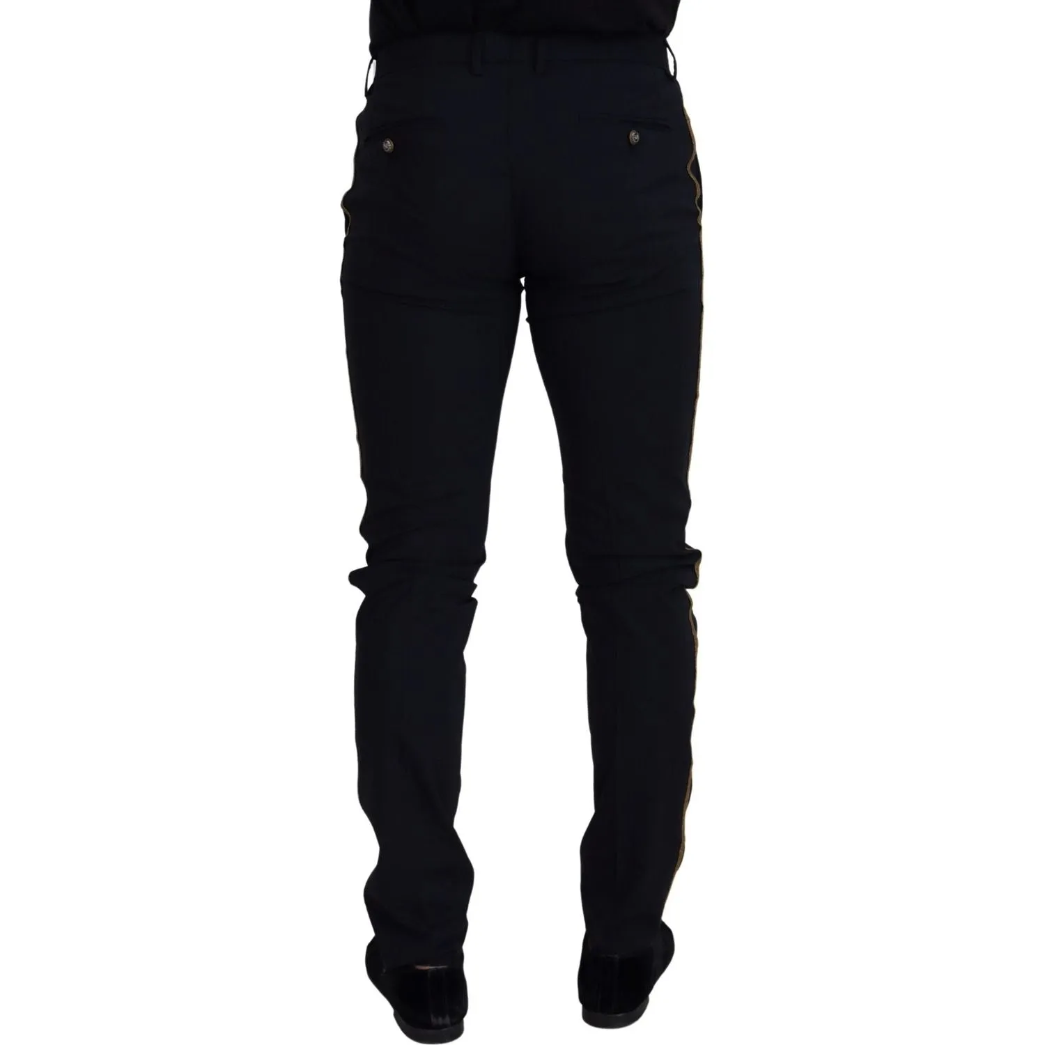 Dolce & Gabbana Elegant Black Wool-Blend Trousers