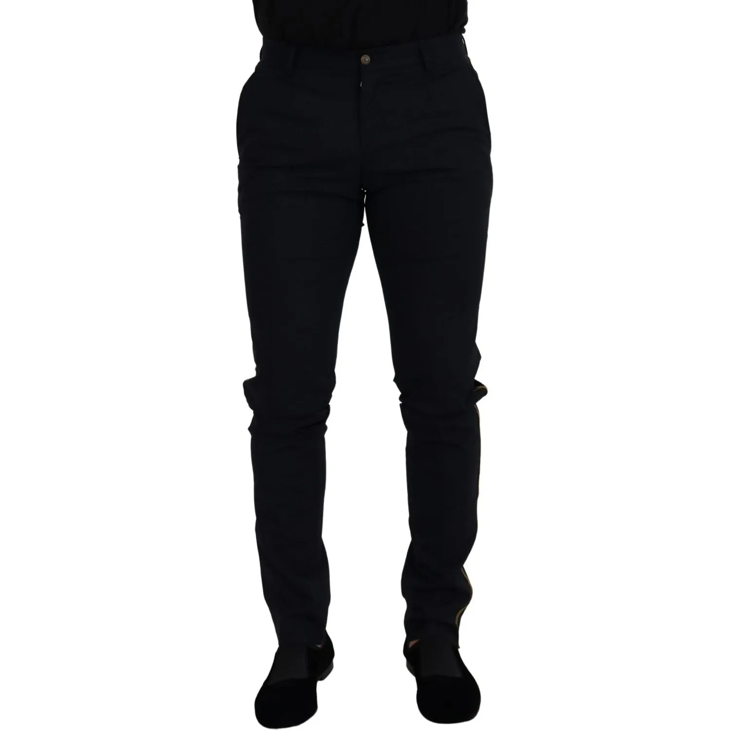 Dolce & Gabbana Elegant Black Wool-Blend Trousers