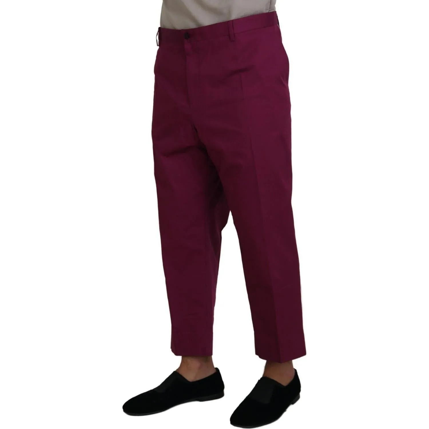 Dolce & Gabbana Elegant Magenta Cotton Stretch Pants