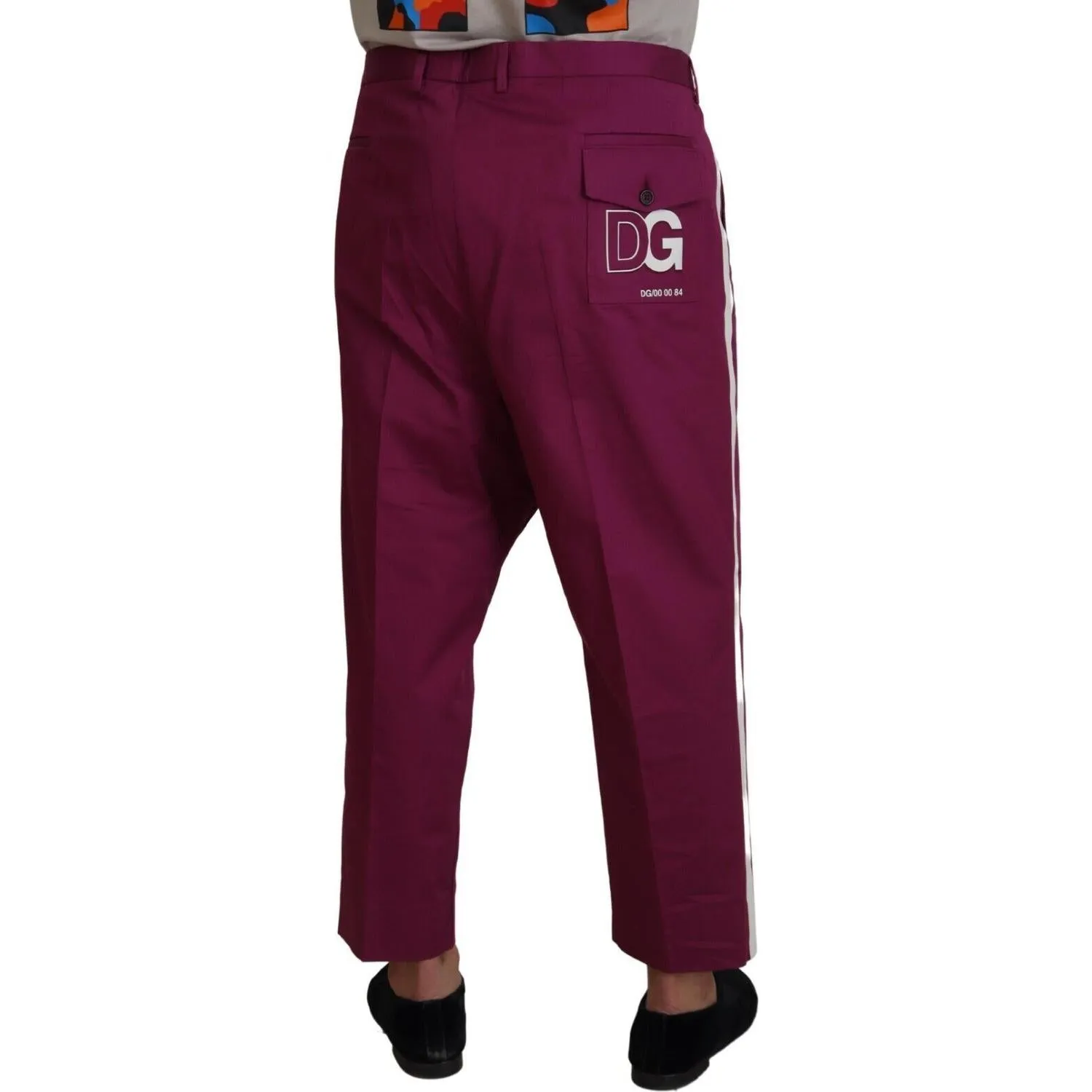 Dolce & Gabbana Elegant Magenta Cotton Stretch Pants