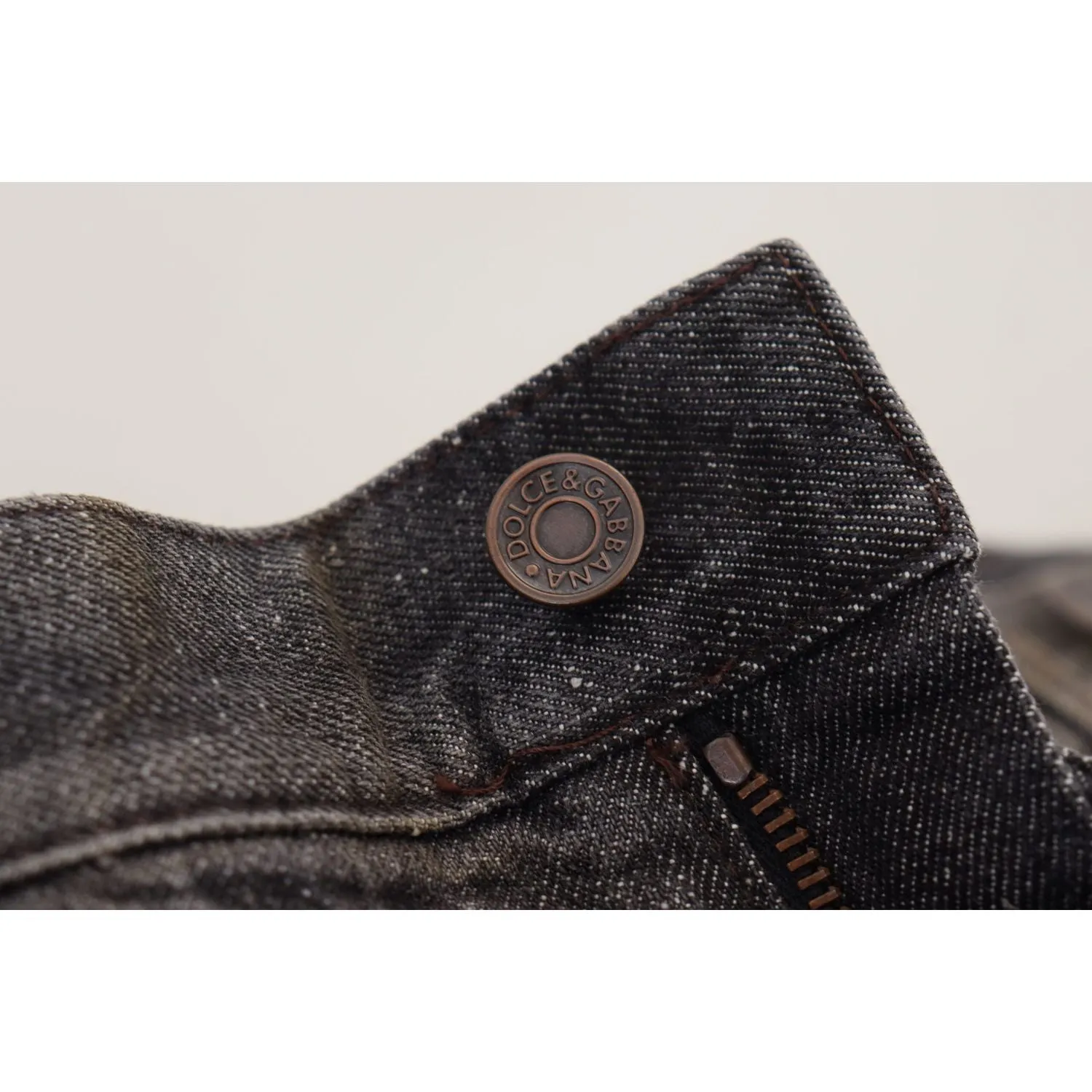 Dolce & Gabbana Exquisite Gray Denim Pants for the Modern Gentleman