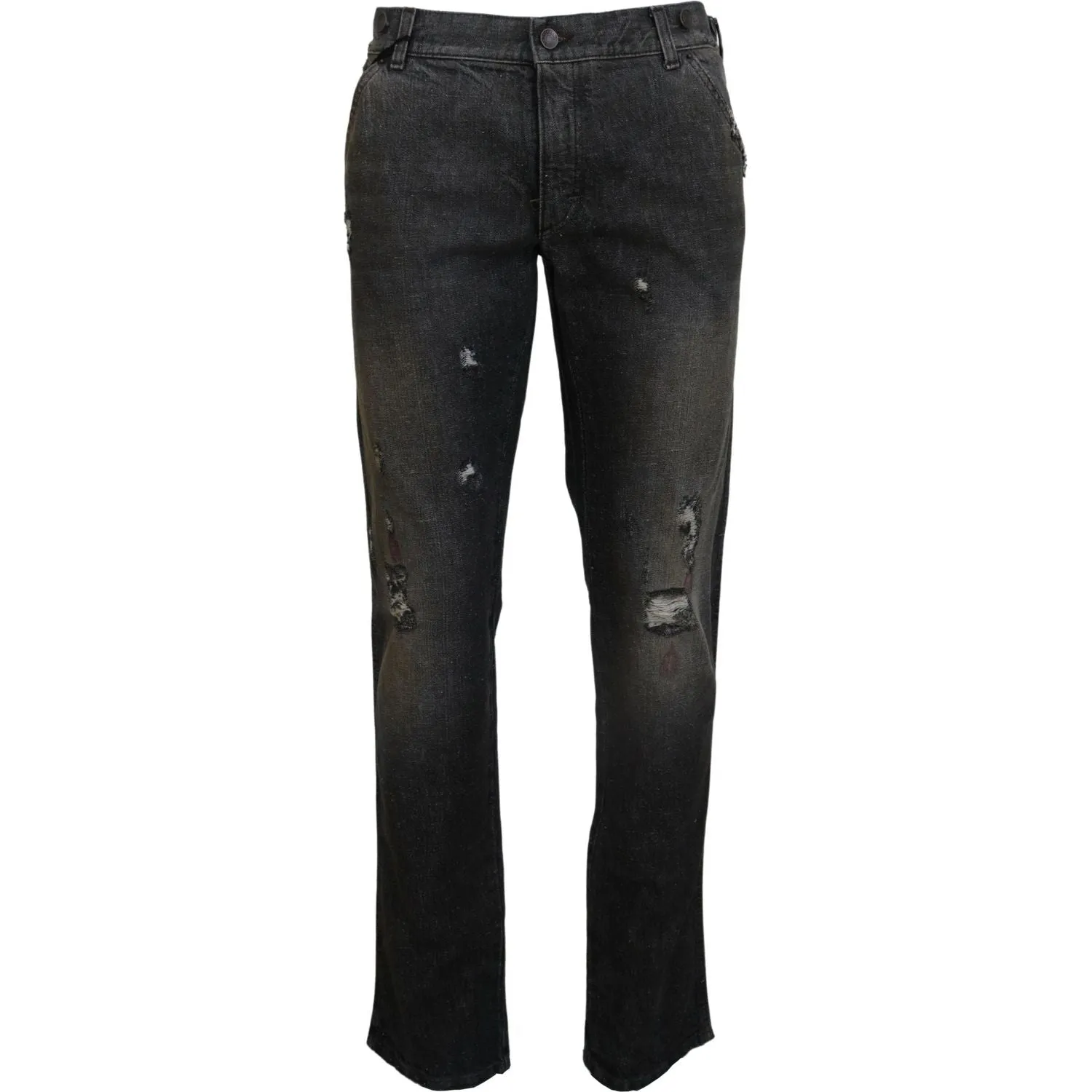 Dolce & Gabbana Exquisite Gray Denim Pants for the Modern Gentleman