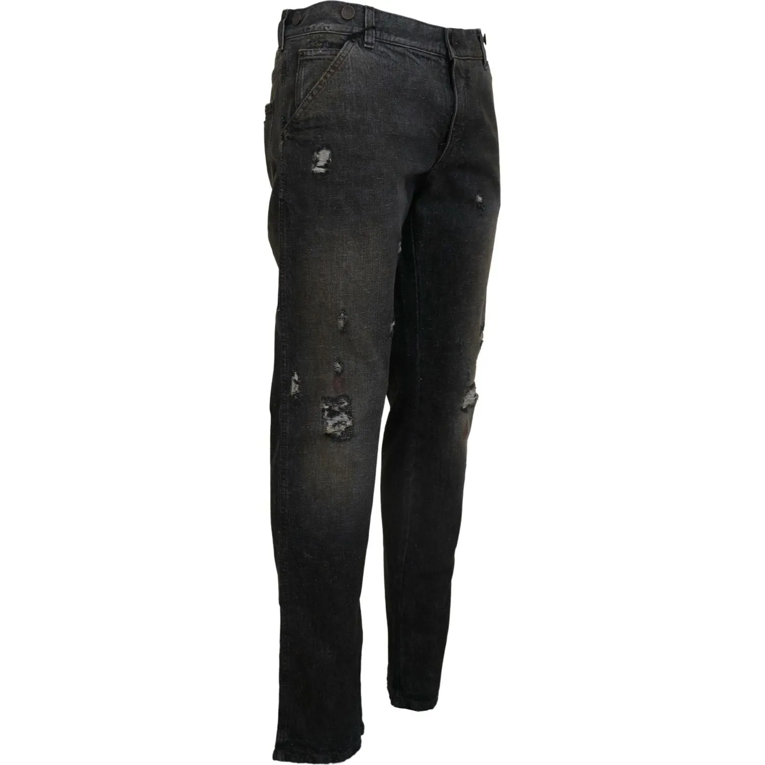 Dolce & Gabbana Exquisite Gray Denim Pants for the Modern Gentleman