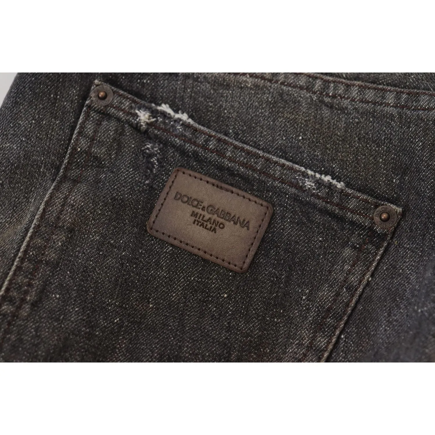 Dolce & Gabbana Exquisite Gray Denim Pants for the Modern Gentleman