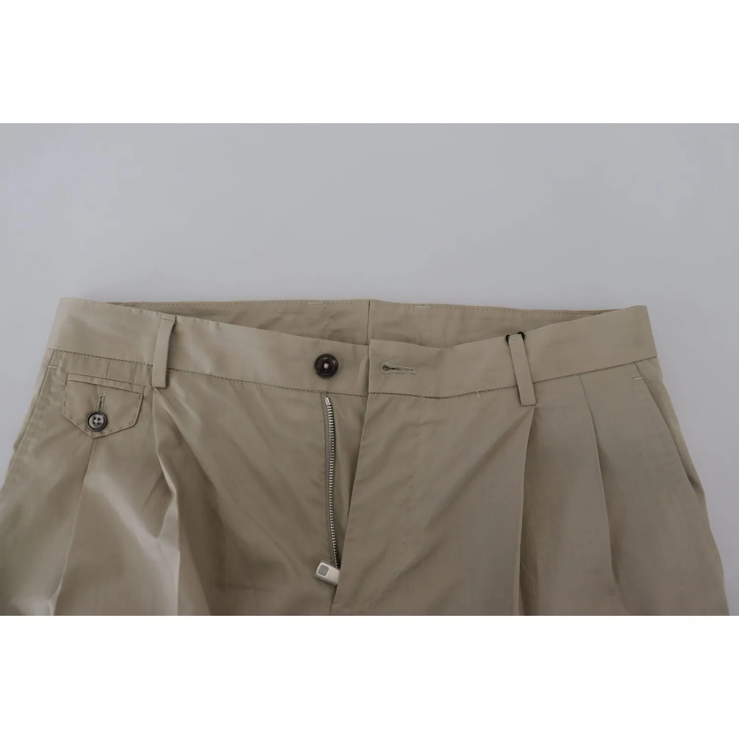 Dolce & Gabbana Stunning Beige Italian Cotton Trousers