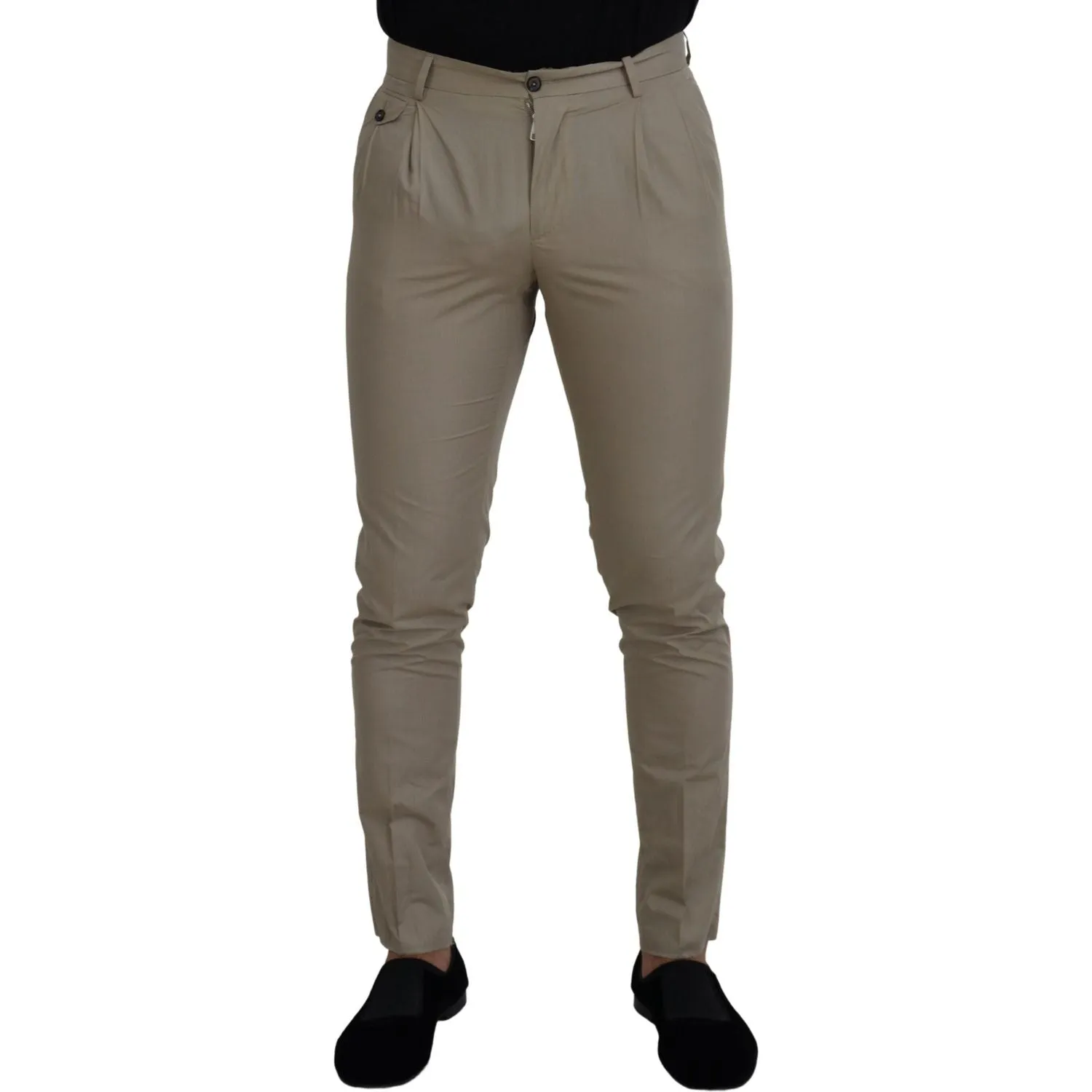 Dolce & Gabbana Stunning Beige Italian Cotton Trousers