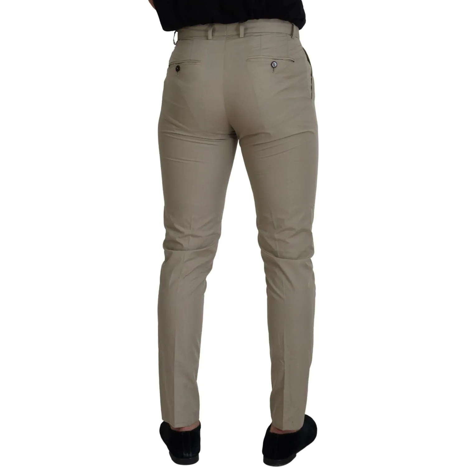 Dolce & Gabbana Stunning Beige Italian Cotton Trousers