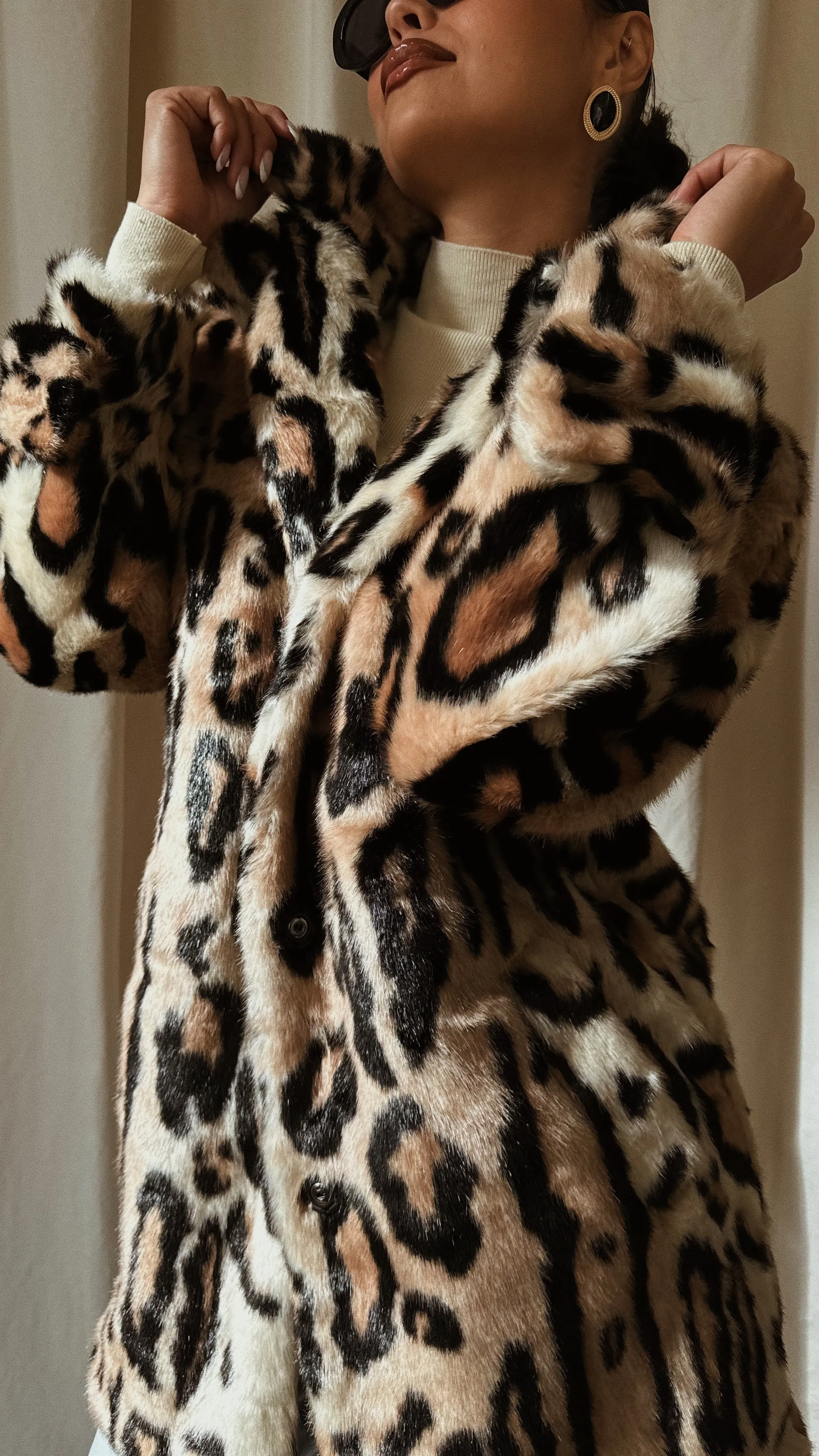 Drita Faux Fur Coat - Leopard