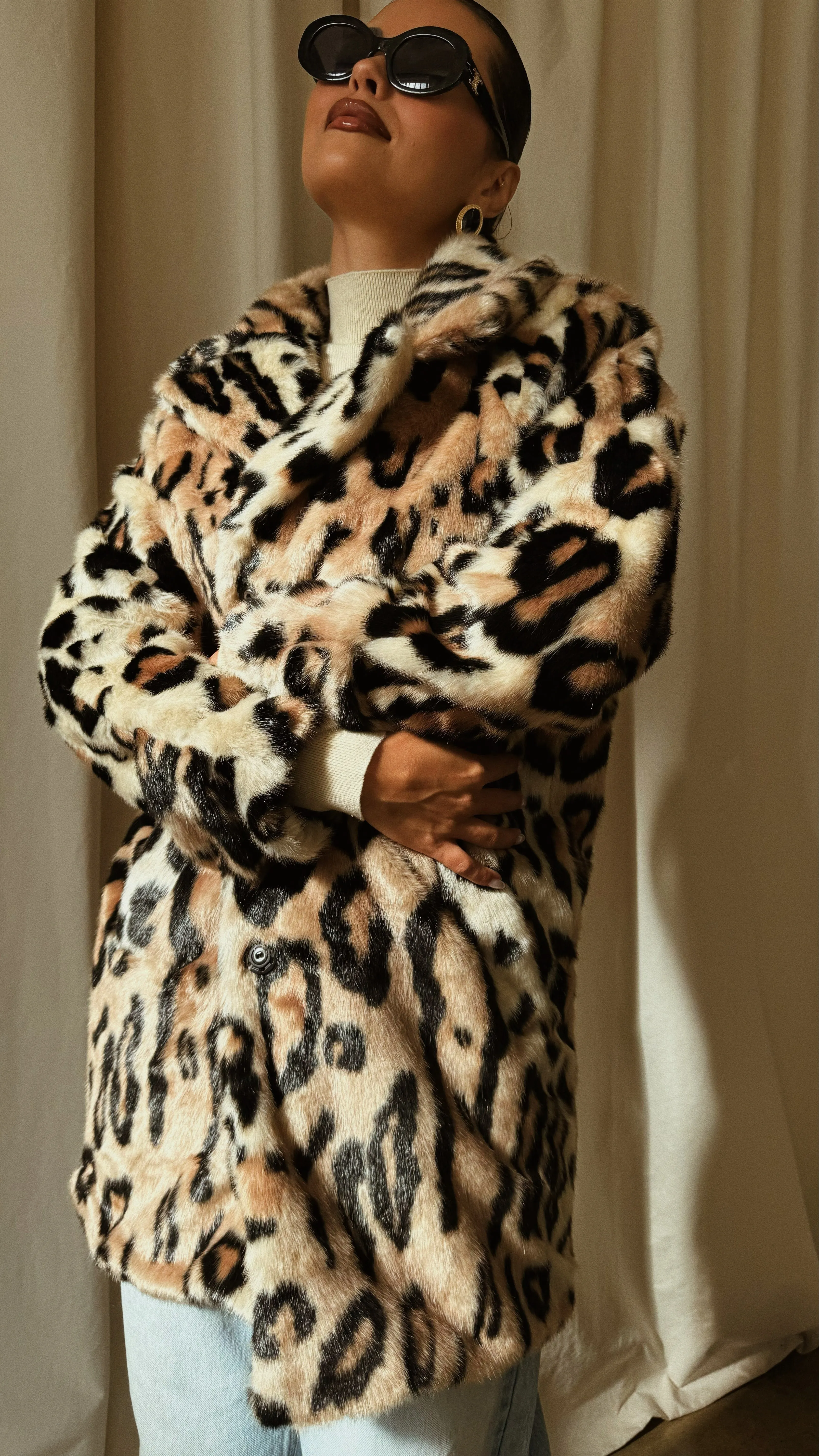 Drita Faux Fur Coat - Leopard