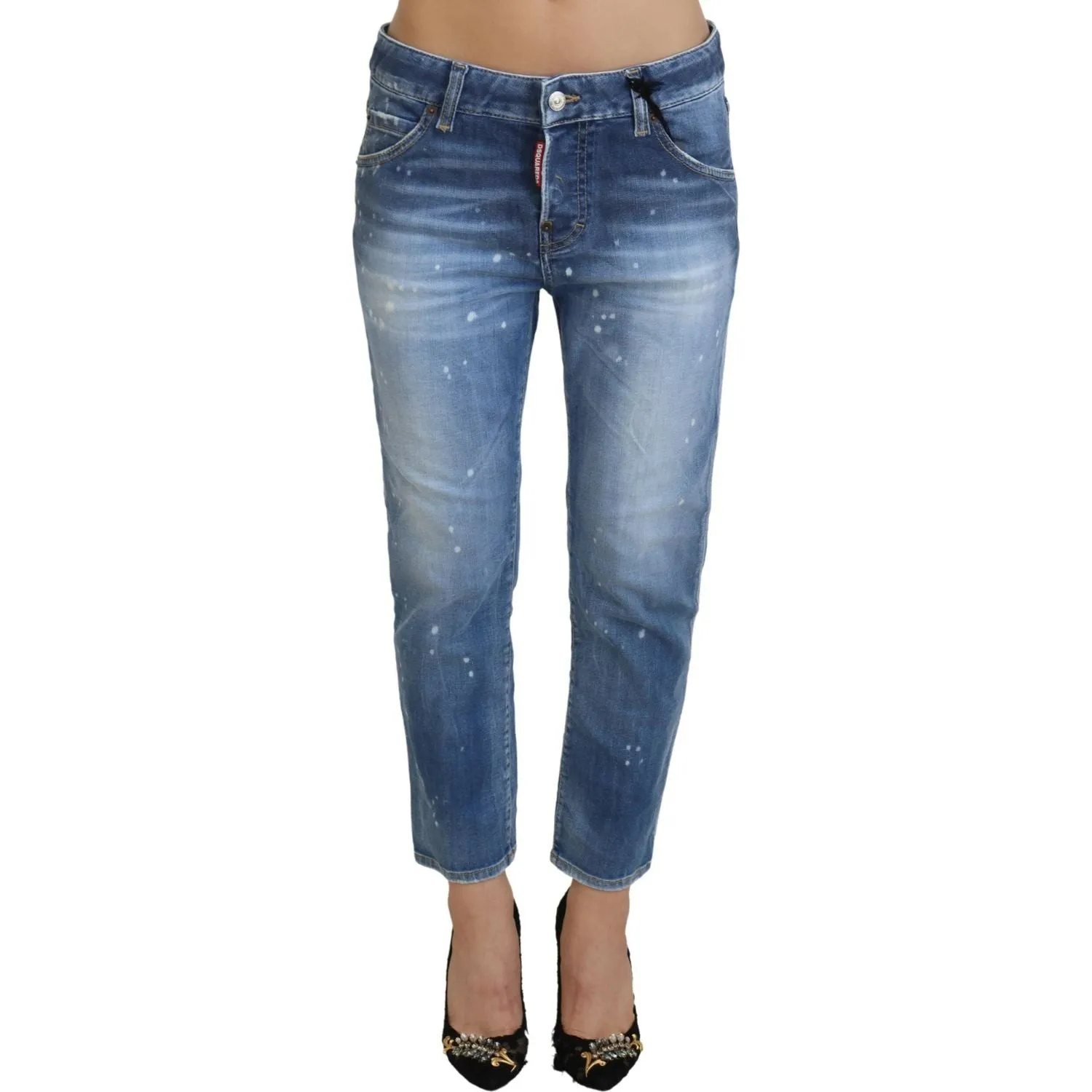 Dsquared² Chic Cropped Blue Denim - Elevate Your Casual Look