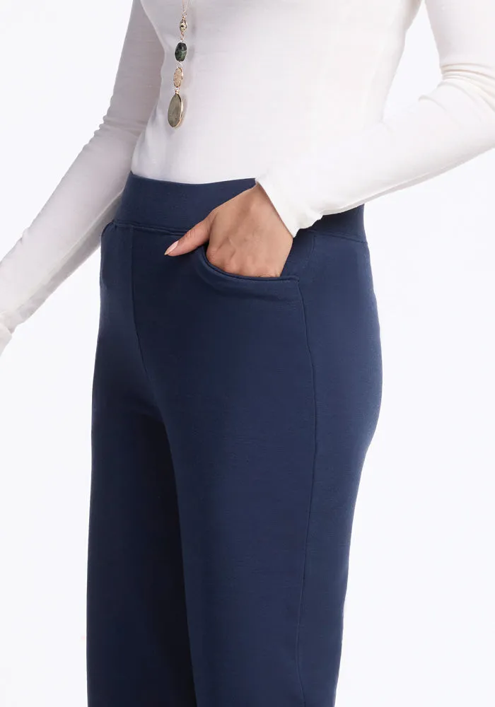 Ellie Wide Leg Pants - Deep Navy