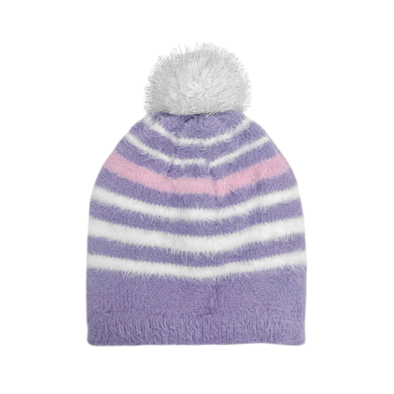 Eyelash Knit Striped Beanie - Kids