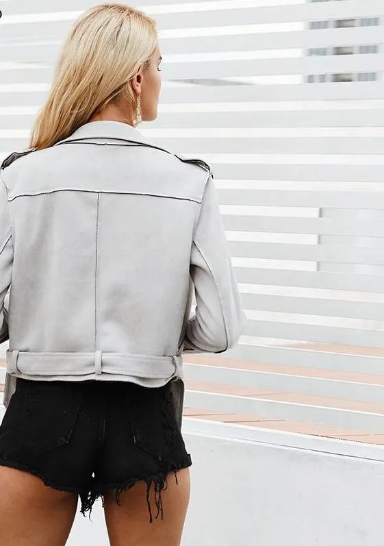 Faux Leather Moto Jacket