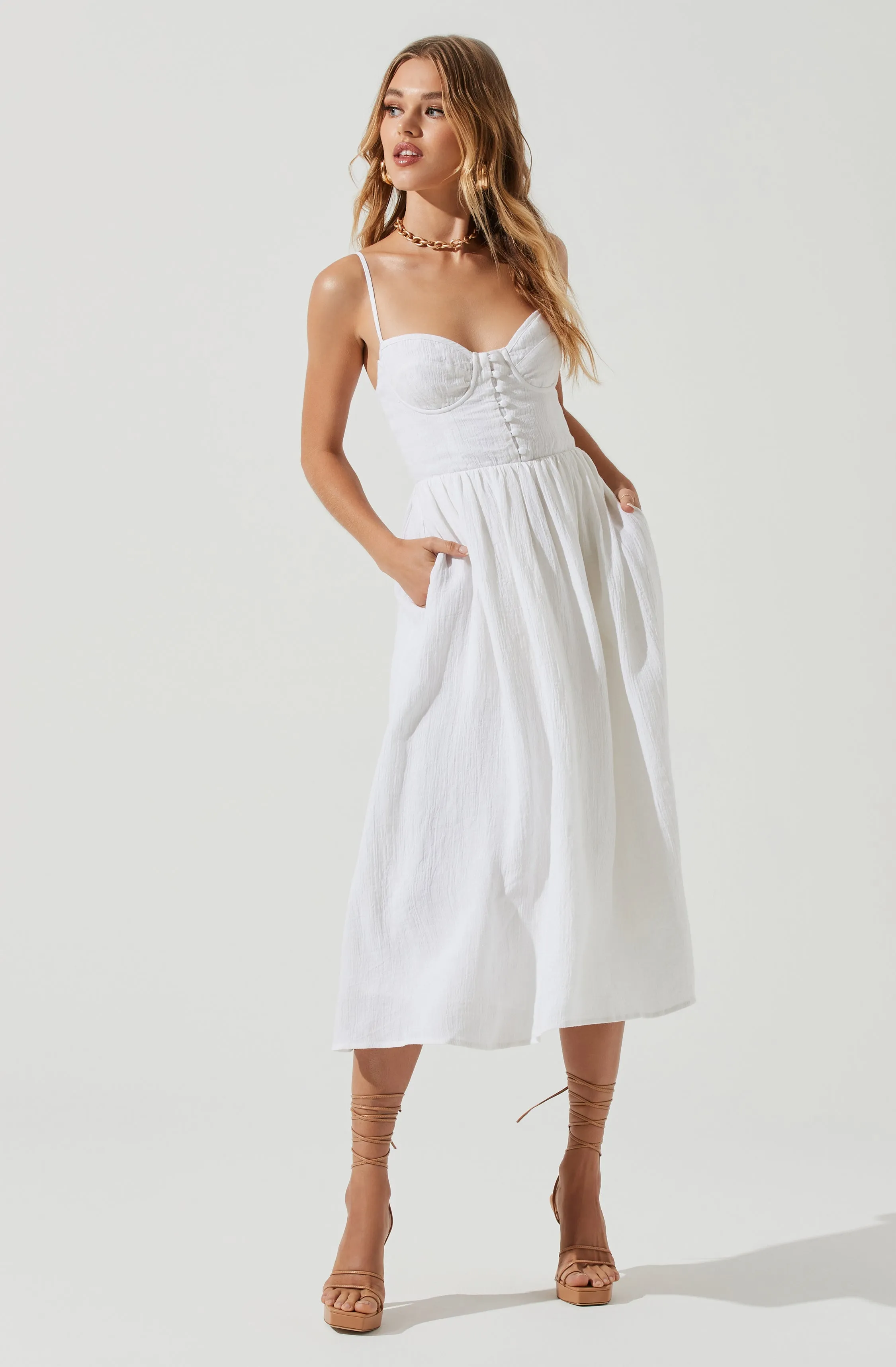 Ferreira Sweetheart Midi Dress